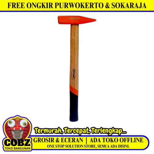 200 GR / HIOSHI Palu Martil Kaca Tukang Machinist Hammer Gagang Kayu