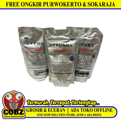 1 KG / LEMKRA Semen Nat Pengisi  Keramik Tile Grout Warna Muda