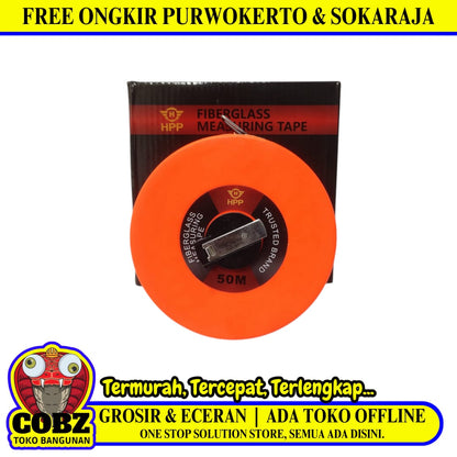 50 M / HPP Meteran Tancap Roll Gulung Alat Ukur Measuring Tape