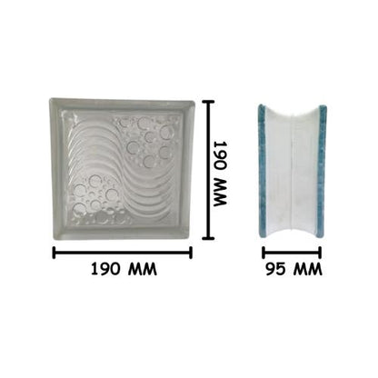 190MM X 190MM X95MM/MULIA OCEAN VIEW Glassblock Rooster Blok Kaca Biji