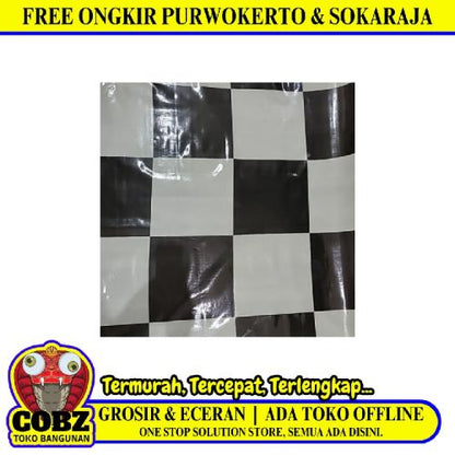 120 CM / TM Karpet Perlak Lantai Meja Vinyl PVC Black Meter