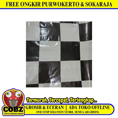 120 CM / TM Karpet Perlak Lantai Meja Vinyl PVC Black Meter