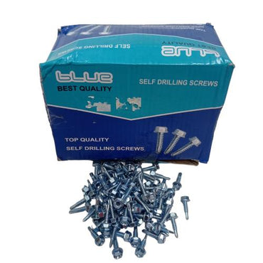 #10 x 19 MM / BLUE Roofing Baut Sekrup Atap Baja Ringan Putih Dus