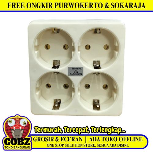 4 LUBANG / LOYAL Steker Stop Kontak Colokan Serbaguna 4 in 1 4 LUBANG