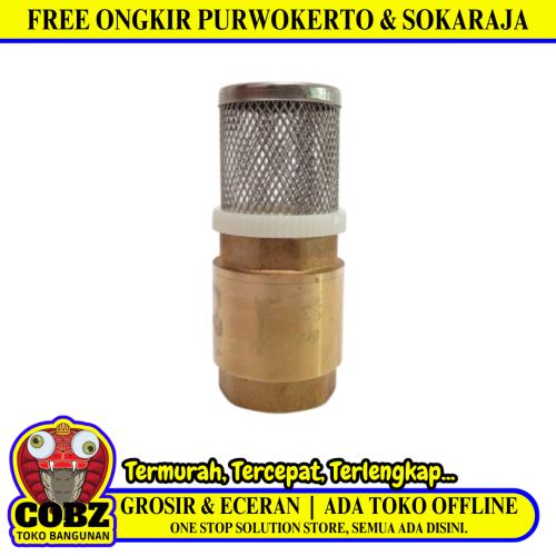 3/4 IN / BRACHIO Foot Klep Valve Saringan Pipa Pompa Torrent Kuningan