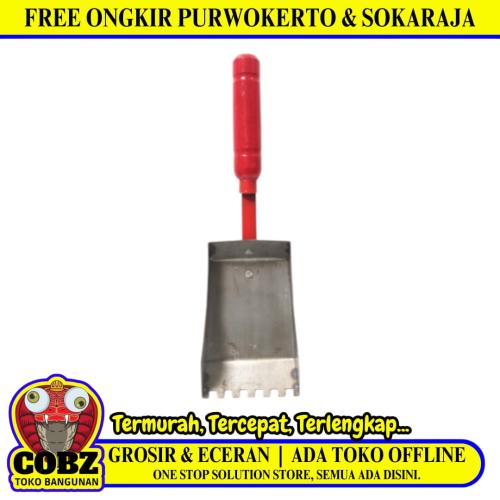 10 CM / NM Cetok Roskam Bata Ringan Hebel Trowel Gagang Kayu