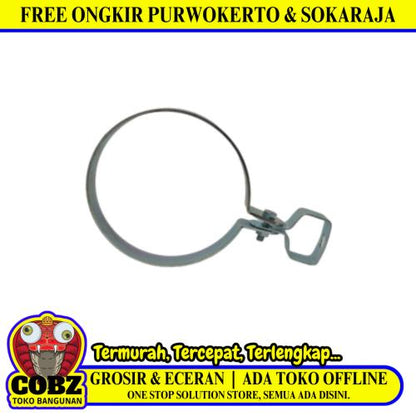 4 IN / TM Klem Pipa Gantung Hanger Clamp Galvanis Tebal