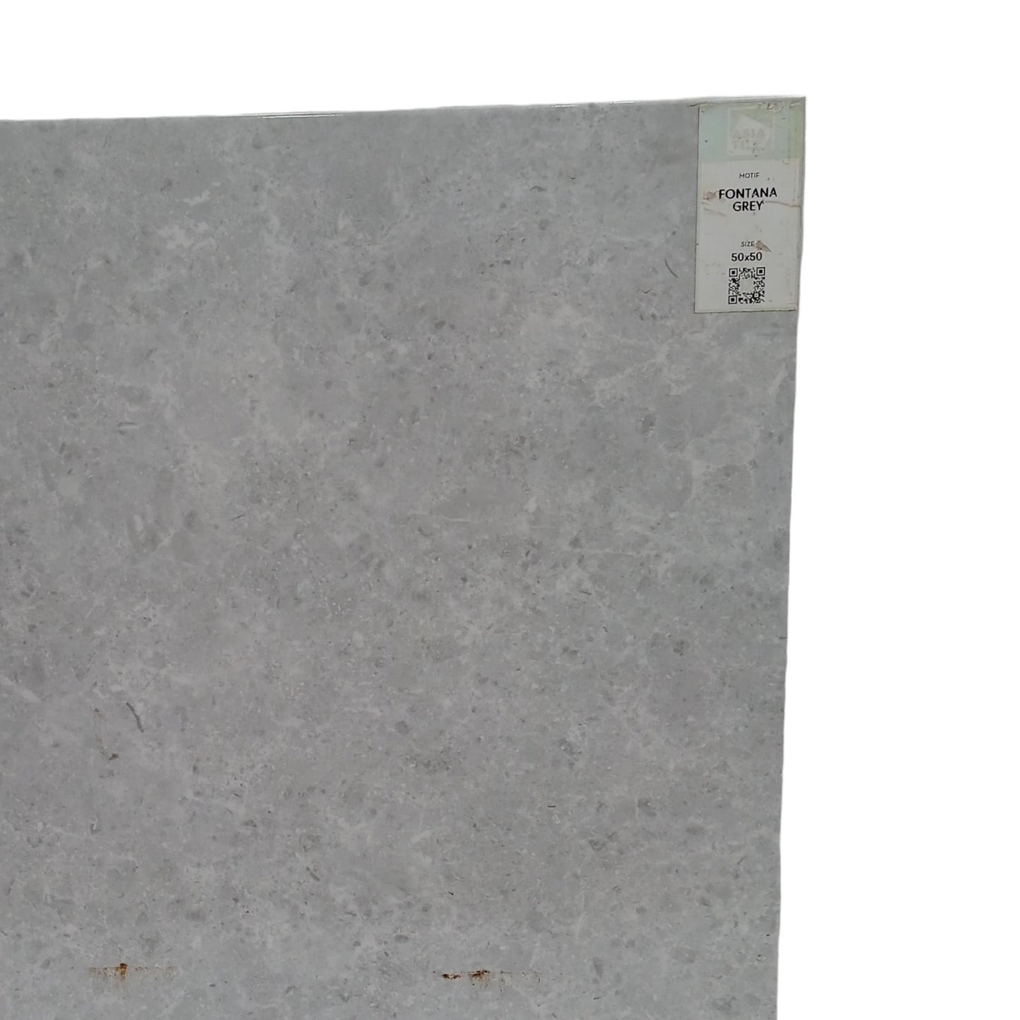 50 CM x 50 CM / ASIA TILE FONTANA Keramik Lantai Rumah Grey Glossy Dus