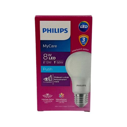 8 WATT / PHILIPS LED Lampu Bohlam Bulb Putih