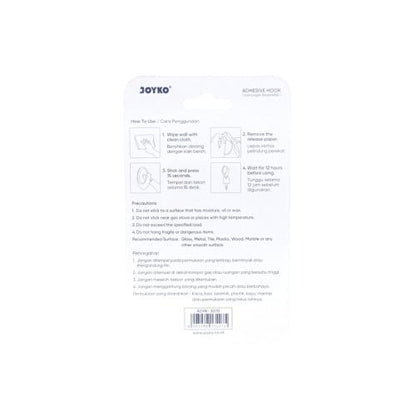 JOYKO ADHK-3070 Kapstok Cantel Gantungan Baju Dinding Mini PVC Set