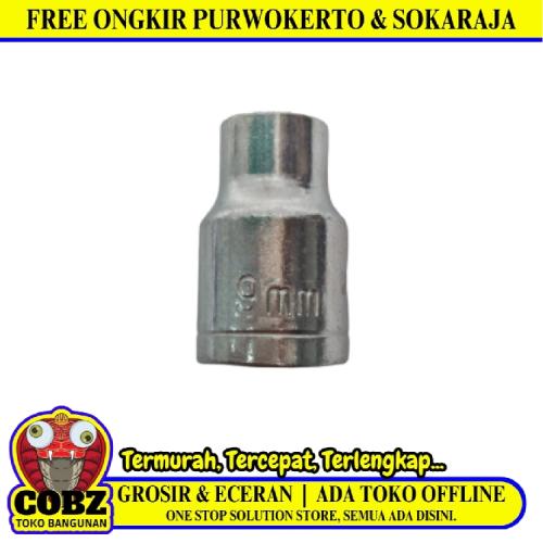 6 PT x 1/2 IN x 9 MM / TM Mata Kunci Sok Shock Socket Chrome