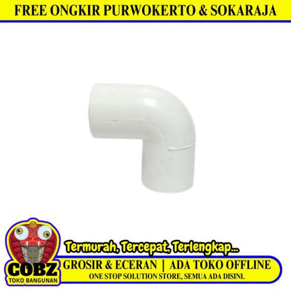 5/8IN/ ERKE Elbow Knee Keni L Sambungan Fitting Pipa Listrik PVC Putih