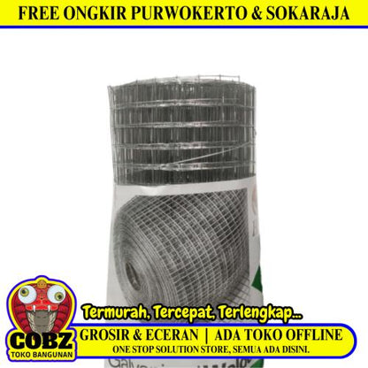 1/2INx1/2INx90CMx10M / HMI Kawat Ram Loket Ayakan Pasir Galvanis Roll