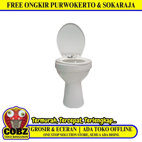 40 CM x 35 CM x 38 CM / VOLK Kloset Duduk Non Tangki Putih Keramik