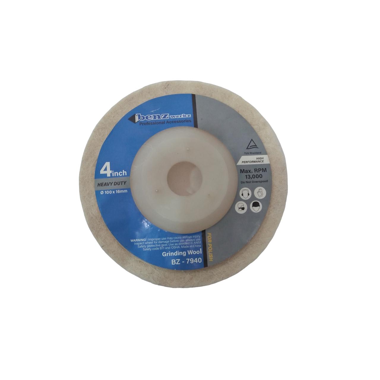 4 IN / BENZ Wool Polish Polishing Sponge Poles Putih