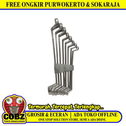 6 MM - 22 MM / FUKUNG Kunci Ring 2 Sisi Offset Wrench 8 Pcs Set
