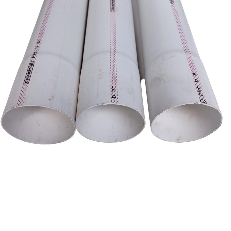 3 IN x 400 CM / CHAMPION D Lis Merah Pipa Pralon Paralon PVC Putih Batang