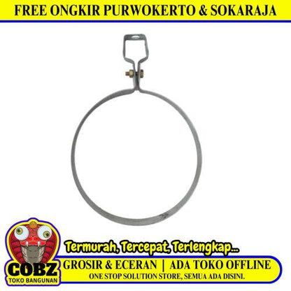 6 IN / TM Klem Pipa Gantung Hanger Clamp Galvanis Tipis