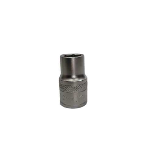 6 PT x 1/2 IN x 12 MM / TM Mata Kunci Sok Shock Socket Silver