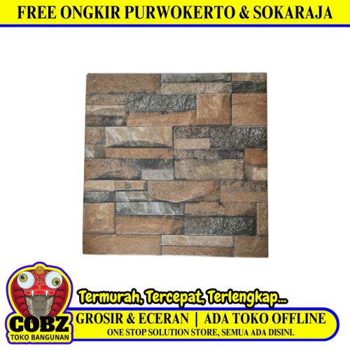 40 CM X 40 CM / ACCURA CANYOLAND  Keramik Lantai Teras Garasi Matte Brown Dus