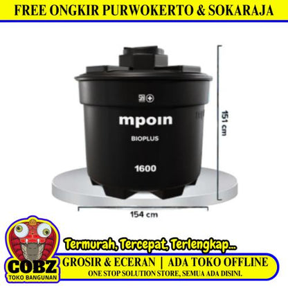 1600 L / M POIN + BIO PLUS B 1600 Septic Tank Sepiteng Tangki PVC Sand Granite Set