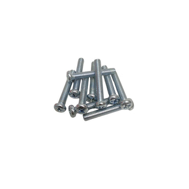 M 4 x 25 MM / TM Baut JP Kepala Pentol Bulat Plus Putih Biji