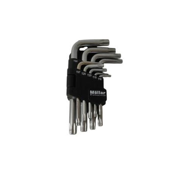 T 10 - T 50 / MOLLAR Kunci L Bintang Torx Key Pendek 9 Pcs Set