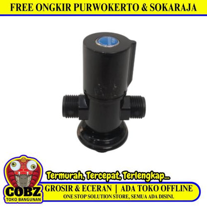 1/2 IN / NEW SOLIGEN BK Stop Kran Air Cabang Tee Shower Kloset Stainless