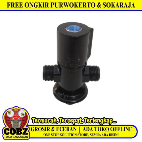1/2 IN / NEW SOLIGEN BK Stop Kran Air Cabang Tee Shower Kloset Stainless