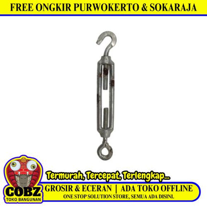 M 6 / TM Span Skrup Jarum Keras Kawat Turn Buckle 1/4 IN Silver