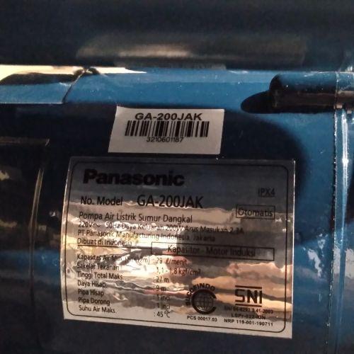 PANASONIC GA 200JAK Pompa Air Sumur Dangkal Semi Jet Pump Otomatis Set