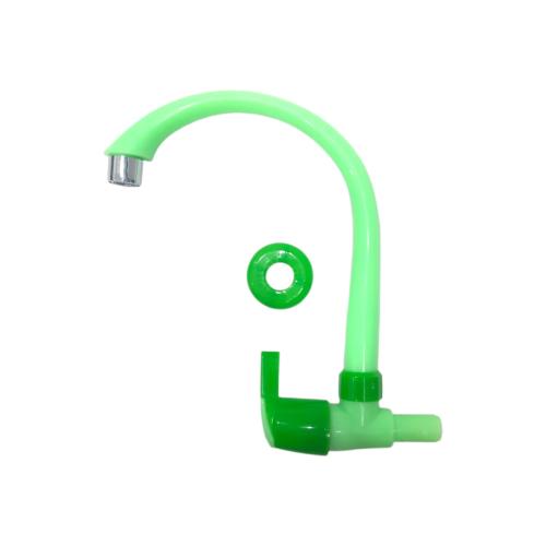 1/2 IN / CAB Kran Angsa Engkol Sink Bak Cuci Piring Tembok Plastik Hijau PVC