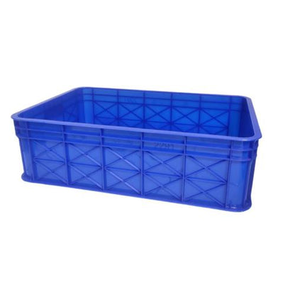 631 MM x 414 MM x 192 MM / GREEN LEAF 2291 P Krat Industri Keranjang Buah Rapat Blue