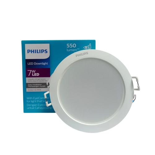7 WATT / PHILIPS Downlight Lampu Tanam Plafon Putih