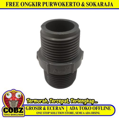 3/4 IN / COBZ Double Nepel Drat Luar Nipple Male Outer Thread PVC