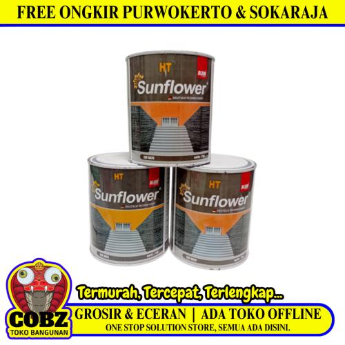 1 KG / SUNFLOWER GLOSSY Cat Batu Alam Marka Jalan Aspal Kaleng