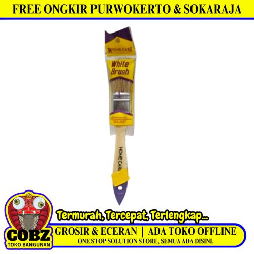 1 IN / HOME CARE WHITE BRUSH Kuas Cat Tembok Kayu Besi Air Acyrlic Paint Brush