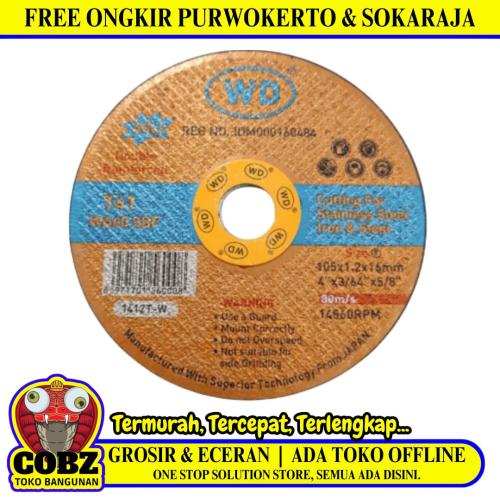 4 IN / WD Metal Grinding Mata Gerinda Potong Cutting Besi Baja