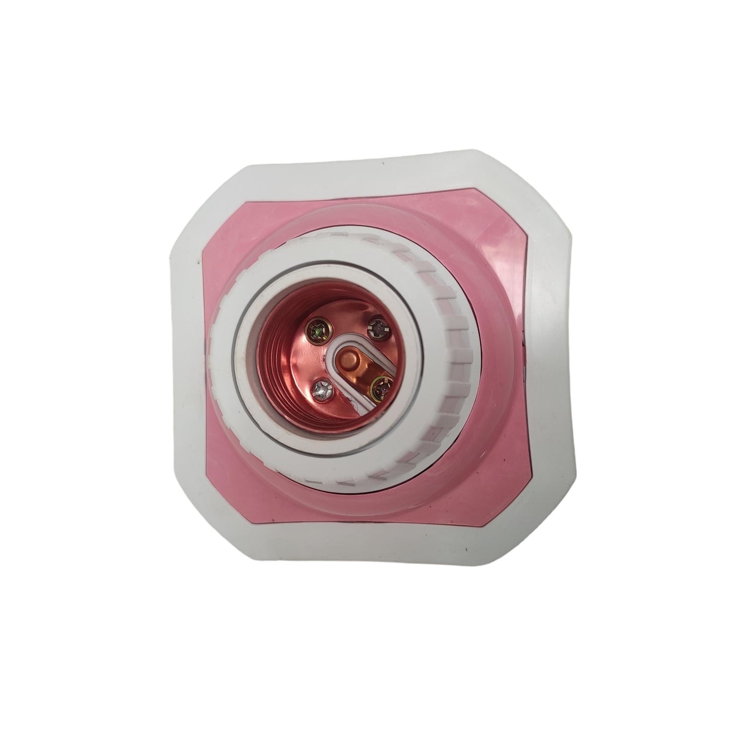 DEXTA 01 Fitting Tempat Lampu Plafon Atap Tempel Kotak Besar Pink