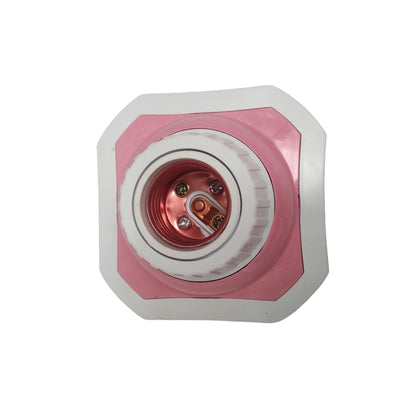 DEXTA 01 Fitting Tempat Lampu Plafon Atap Tempel Kotak Besar Pink