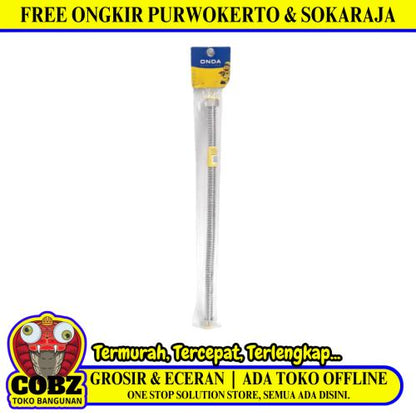 1/2 IN X 40 CM / ONDA  Selang Fleksibel Sink Hose Kloset Spiral Stainless