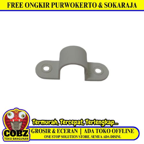 1/2 IN / COBZ Klem Pipa Plat Pipe Clamp Plastik PVC