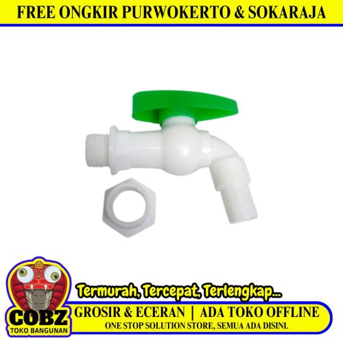 1/2 IN / SKT Kran Air Tembok Taman Kamar Mandi Plastik PVC