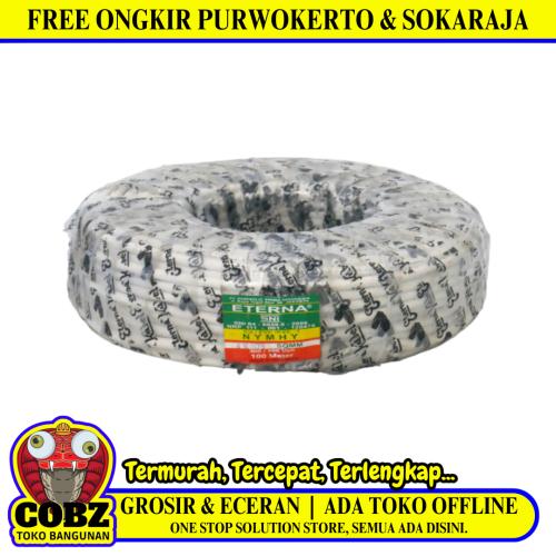 4 INTI x 0.75 MM x 50 M / ETERNA NYMHY Serabut Kabel Tembaga SNI Putih Roll