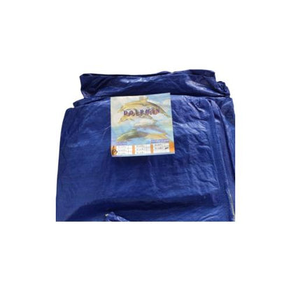 6 M x 8 M / TM A3 Terpal Tarpaulin Tutup Plastik PVC Biru Silver