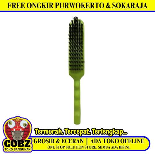 6 BARIS / FREDER Sikat Kawat Bahan Pembersih Karat Gagang Plastik PVC