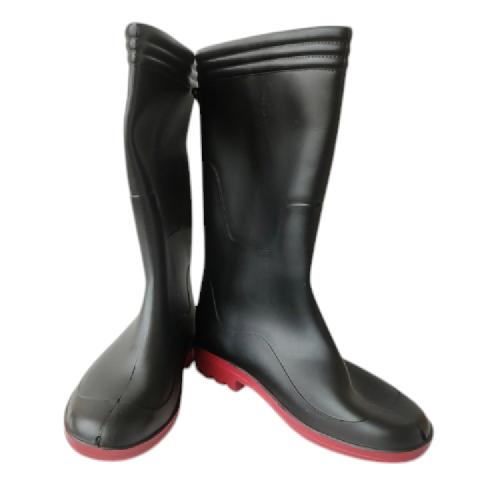 NO 42 / ANDO Sepatu Boot Kebun Pabrik Proyek Safety Karet Hitam Set