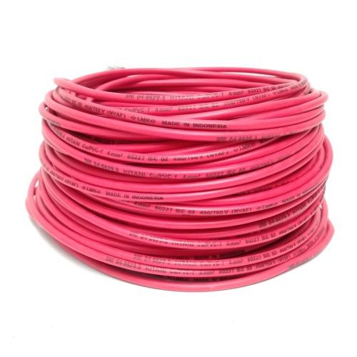 1 INTI x 4 MM / TM NYA F Serabut Kabel Tembaga SNI Merah Meter