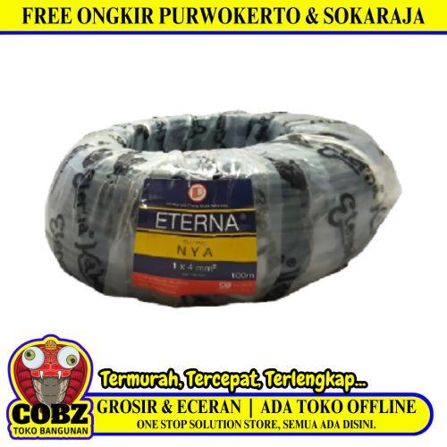 1 INTI x 4 MM x 100 M / ETERNA NYA Tunggal Kabel Tembaga SNI Hitam Roll