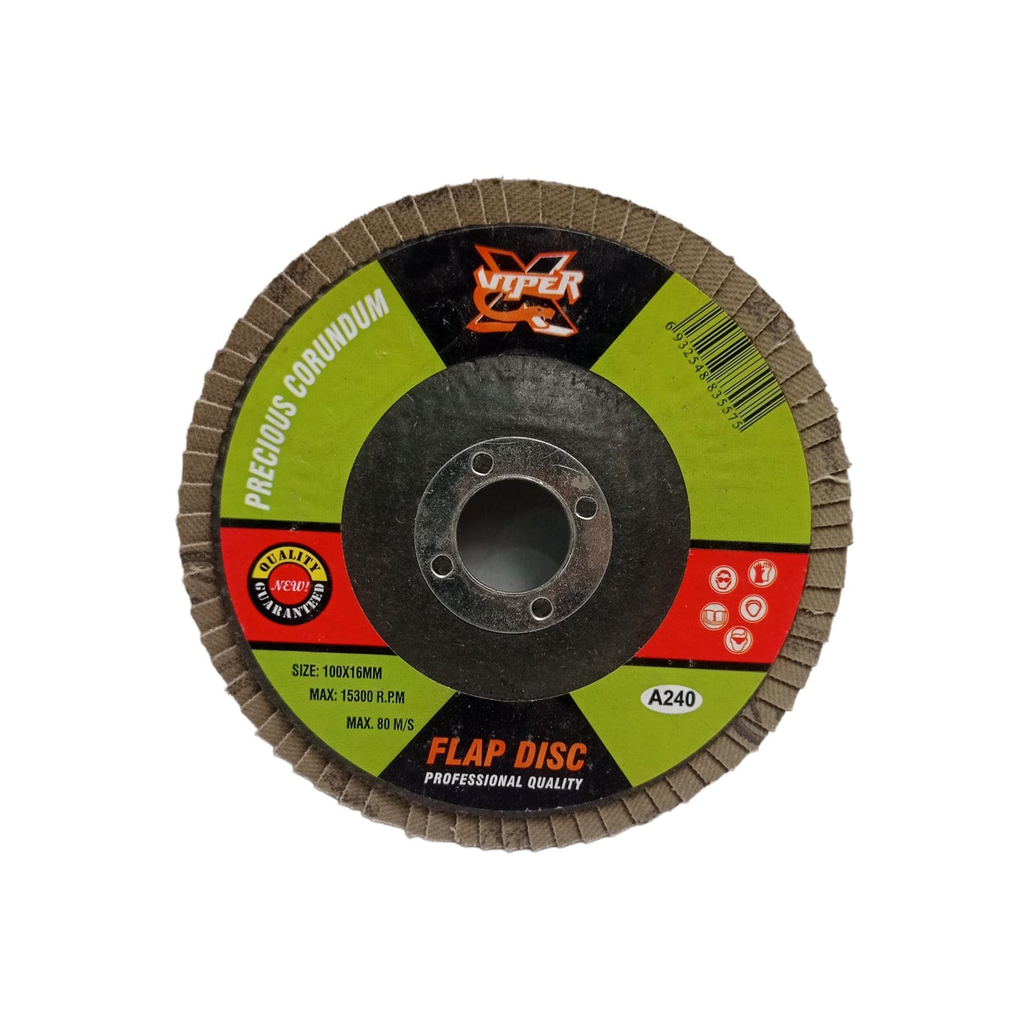 4 IN x GRIT 240 / VIPER Flap Disc Mata Gerinda Amplas Susun Kipas